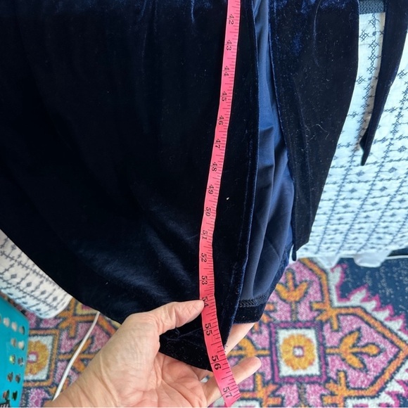 NWT Mod Cloth 18 Blue Angel Velvet Evening Gown- Navy Blue Formal Dress - Picture 3 of 11